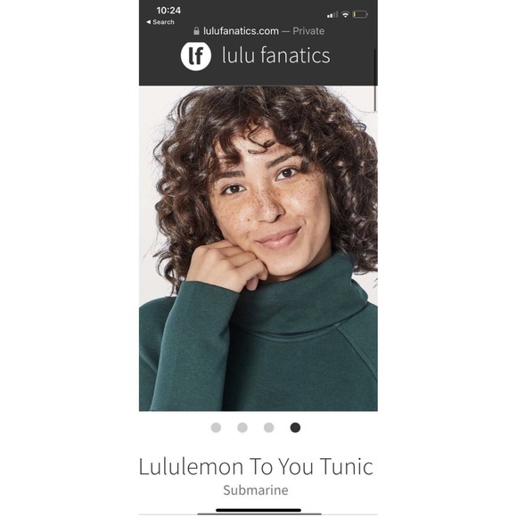 LULULEMON Sweatshirt Womens 4 Blue Teal To You Tunic Submarine Turtleneck - Picture 10 of 10